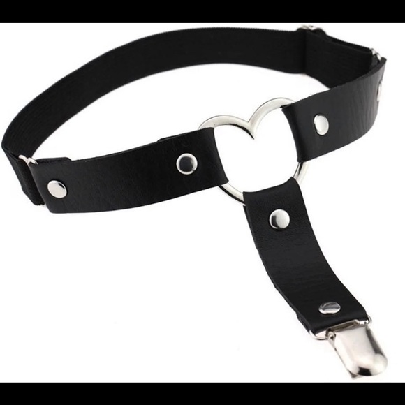 Best seller! Black leather leg harness - Picture 3 of 4